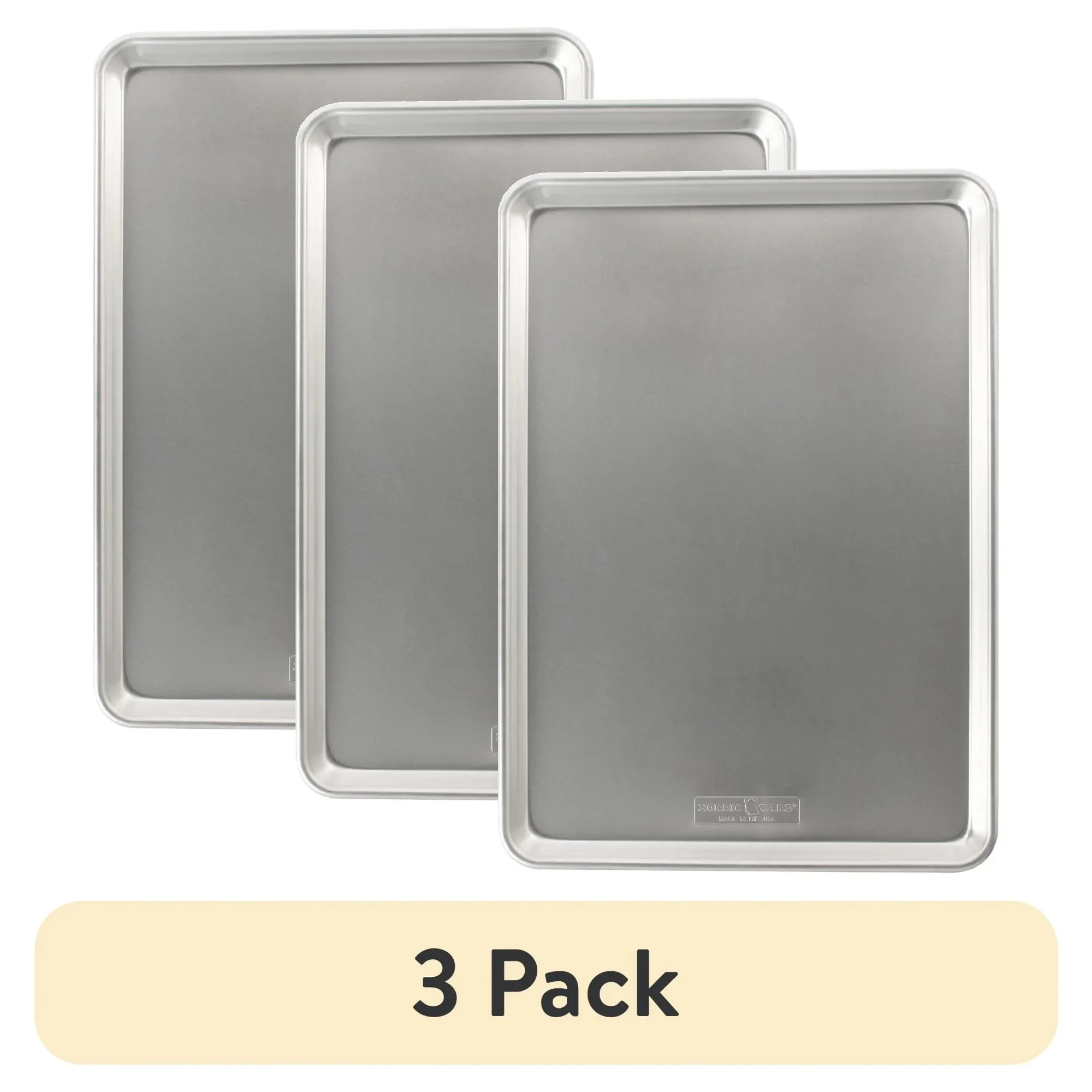 

(3 pack) 21" x 15" Aluminum Extra Large Cookie and Baking Sheet Pan