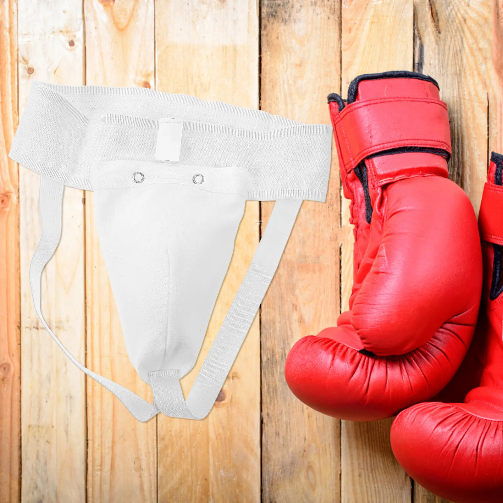 Integrated Crotch Guard for Men Made of Latex and Cotton Cloth Ergonomic Comfortable Wear-Resistant Groin Protector Training
