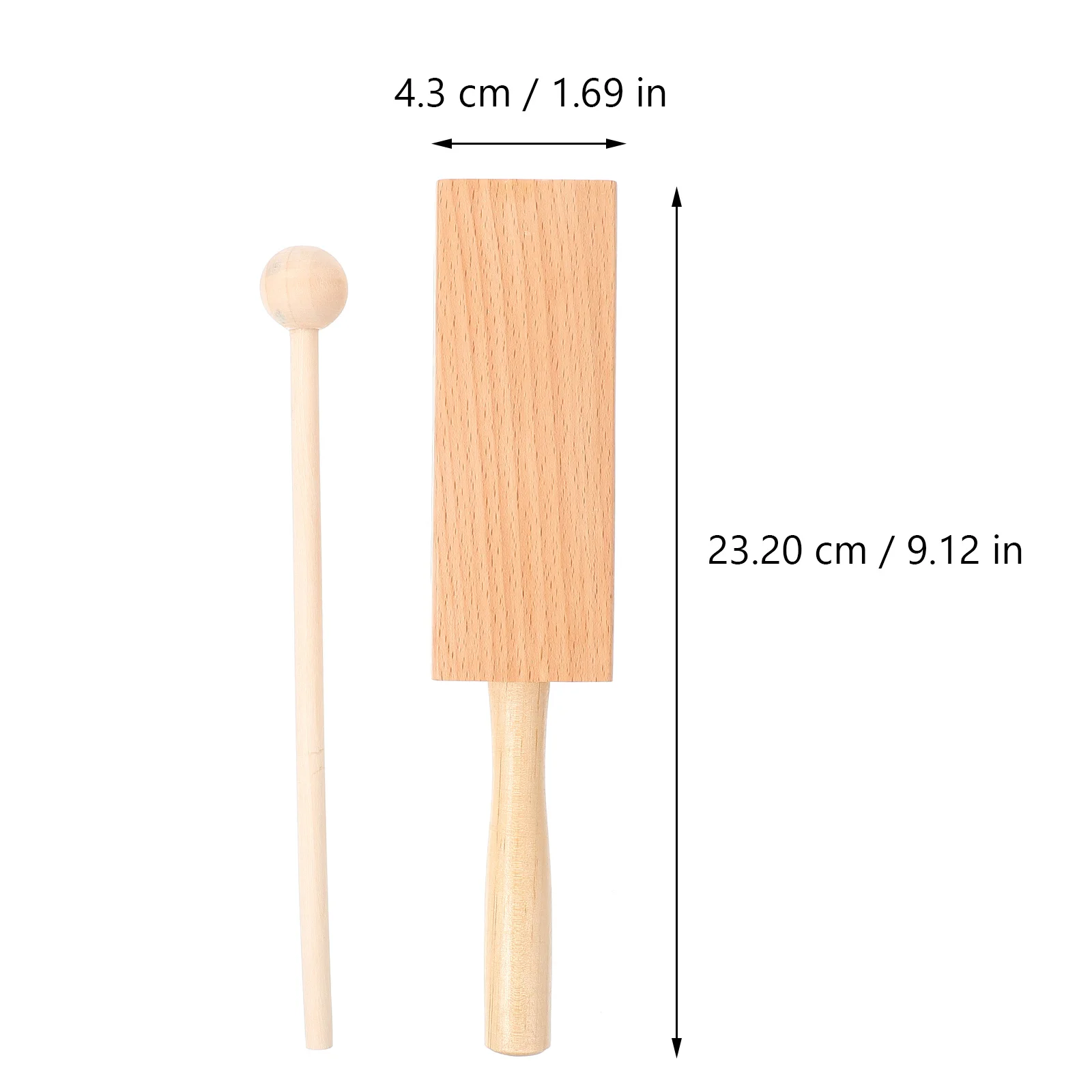 

Khaki Wooden Rhythm Block Percussion Instrument Music Teaching Supply Creative Design for Children's Talent Development