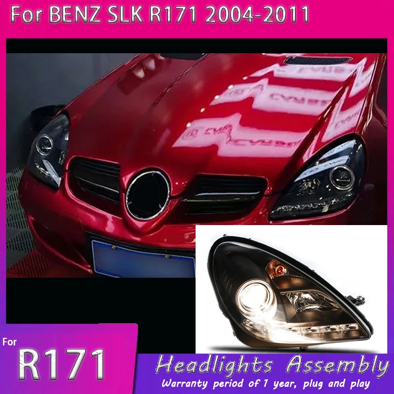 

Для Mercedes-Benz SLK R171 2004-2011, R170 1996-2003: Светодиодные фары с указателями поворота, дальним светом, линзами-проекторами и функцией «ангельские глазки». Автозапчасти Mercedes-Benz.