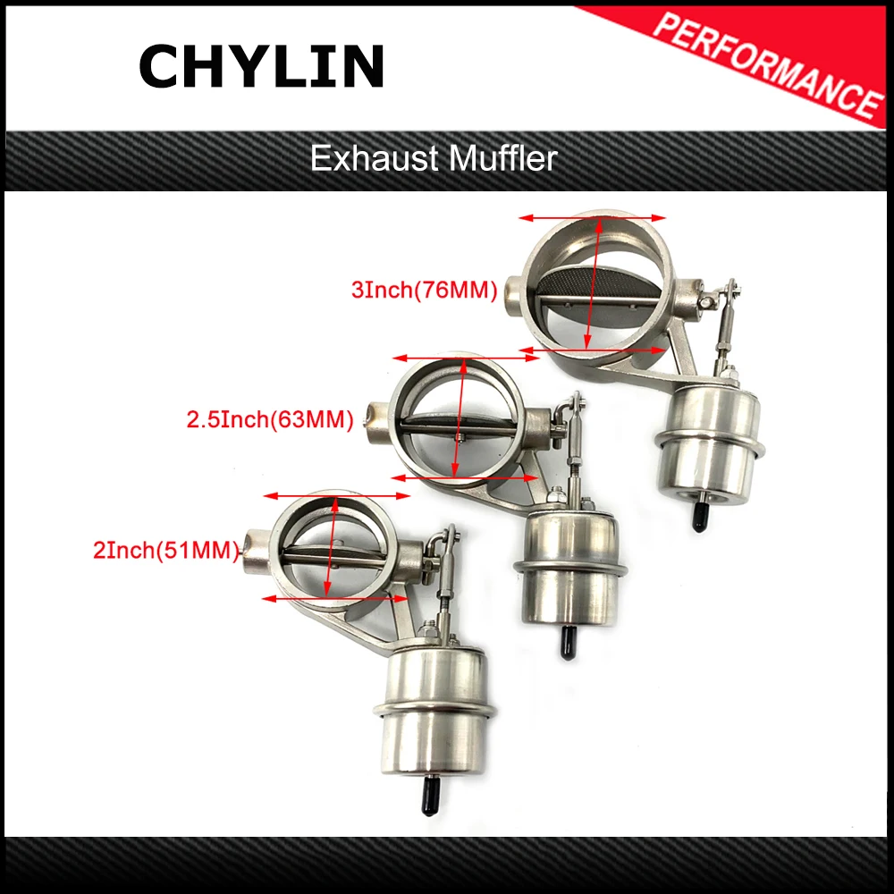 Evrensel 2 inç 2.5 inç 3.0 inç/51 63 76mm açık stil yeni vakum aktif egzoz vana kesme basıncı: yaklaşık 1 BAR