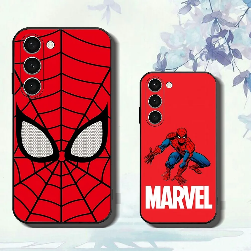 S-Spider-M-Man Phone Case For Samsung Galaxy A52 A12 A51 S21 Edge S22ULTRA S23 S20LITE Plus Ultra Black Cover