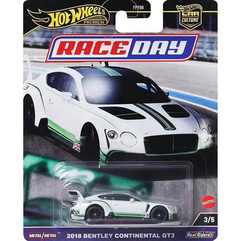 Genuine Hot Wheels Car Culture Race Day Premium Models 1/64 Nissan Z Bentley Rexy Porsche Corvette Toys for Boys Auto Collection