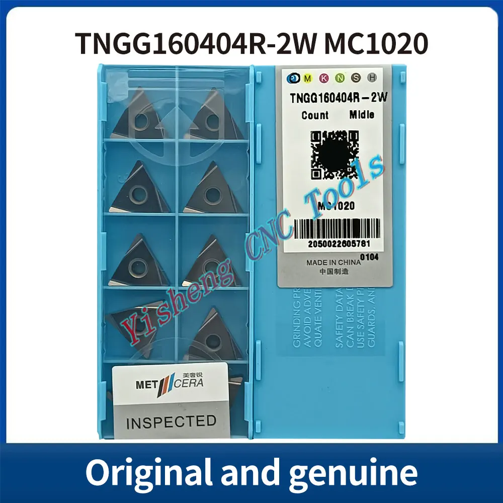 Utensili da taglio METCERA TNGG160402L-2W TNGG160402R-2W TNGG160404L-2W TNGG160404R-2W MC1020 Inserti CNC in carburo di tungsteno