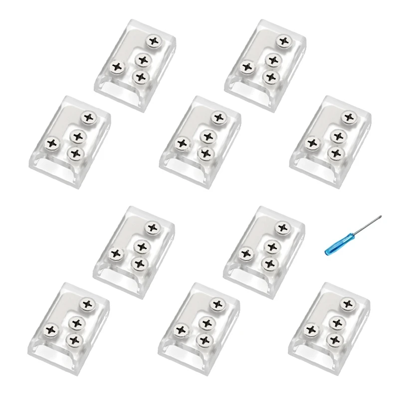 10Pc LED Corner Connector With Screw Fixing 24V/5A 2P L T Connector For LED Strip Single Color COB IP20