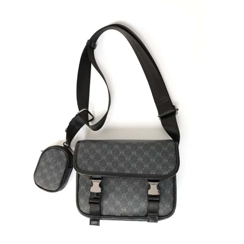 New 3 in 1 Crossbody Bags Men Fashion Plaid Letter Printed Men's Crossbody Bag Waterproof Flap Messenger Bag Male Shoulder Bags