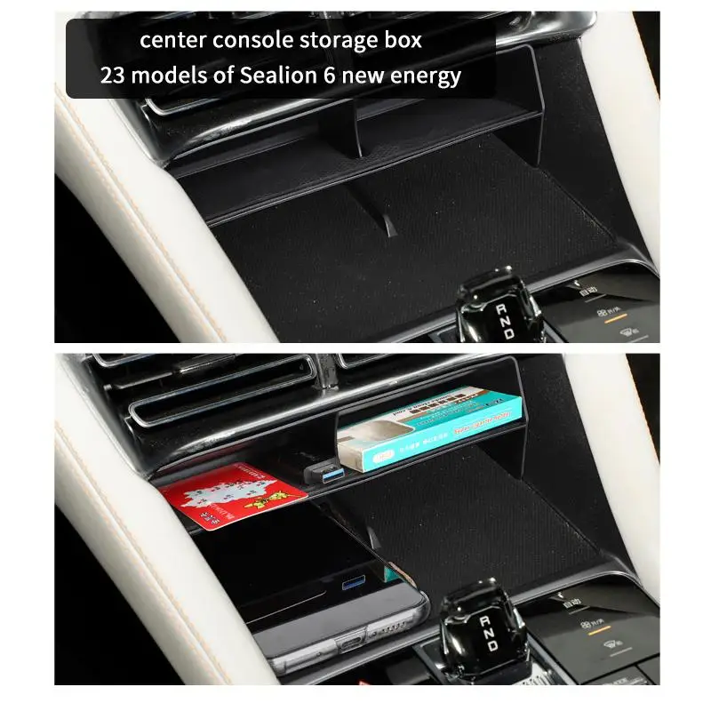 New Center Console Organizer Tray Armrest Storage Box Hidden Storage Container Interior Car Accessories For Song PLUS 23-25