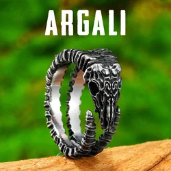 Argali Sheep Skull Animal Men Rings Stainless Steel Women Jewelry Punk Rock Retro Cool Stuff Fashion Accessories Gift Wholesale