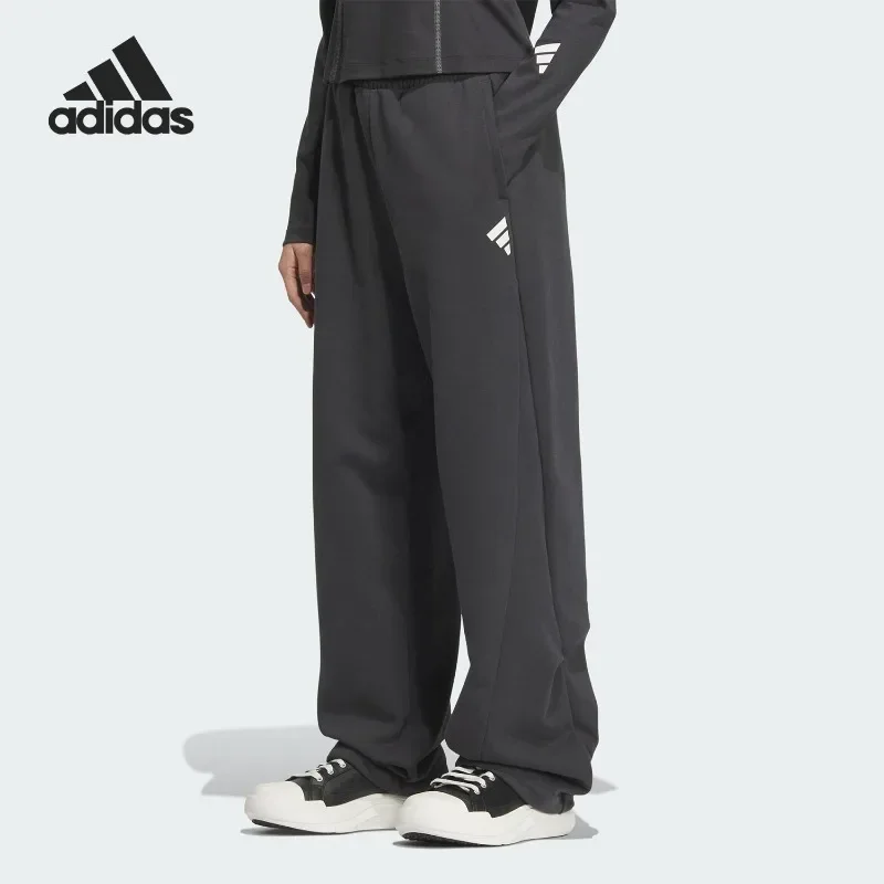 Adidas Stretch Jersey Elastic Waistband Flared Leg Multi Cargo Pockets Lounge TrousersJY8072