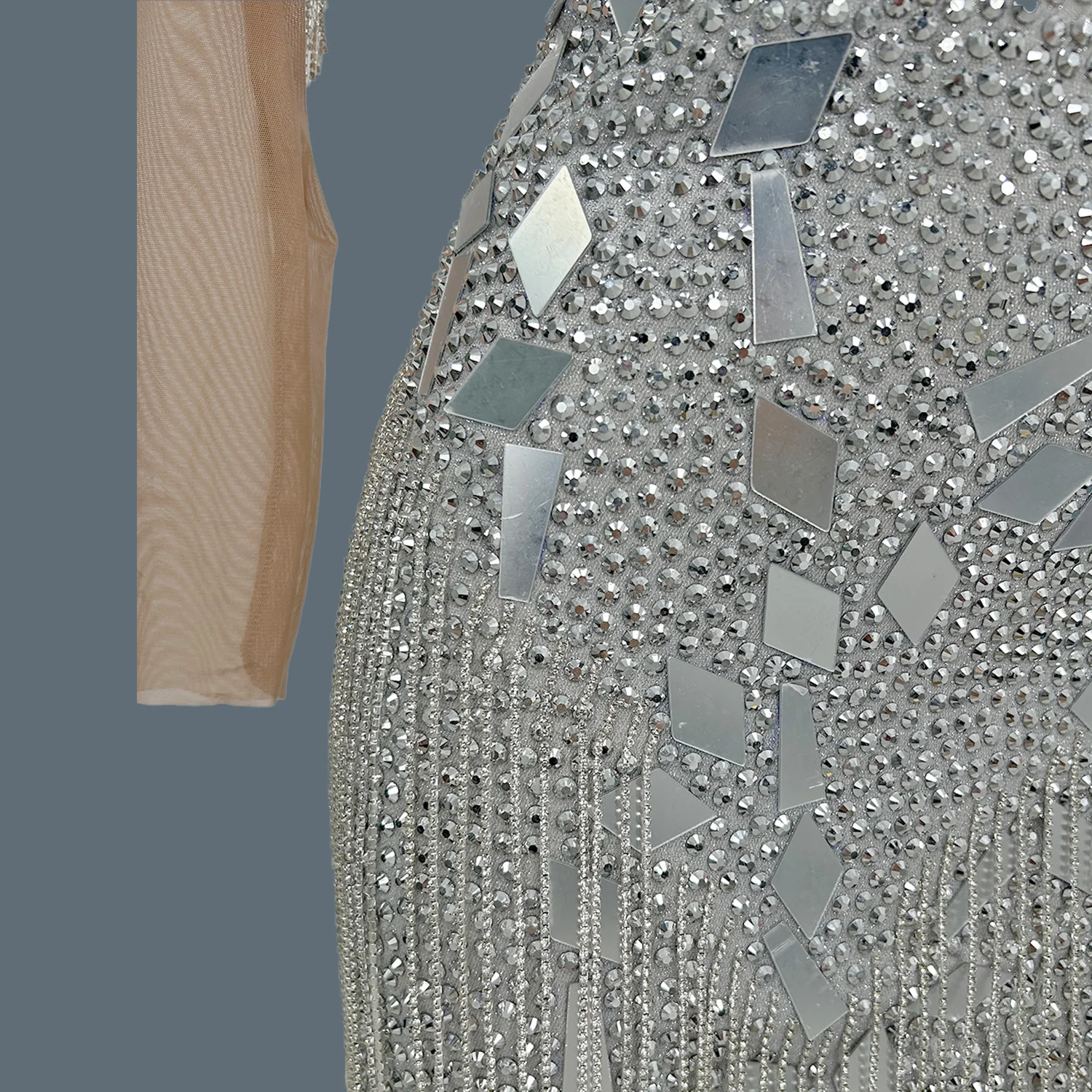 Vestido Saias Sparkly Crystal Sequin Tassel Dress Bridesmaid Wedding Birthday Party Dress Women Bodycon Club Prom Dresses Yintai