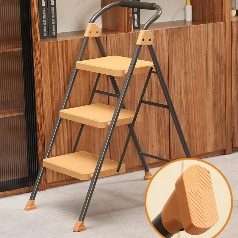 

z Household Small Ladder Folding Household Multifunctional Herringbone Stair Stool Indoor Rack Ladder