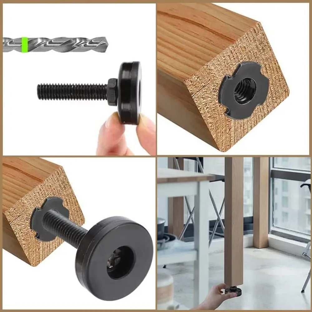 4pcs Adjustable Height Furniture Leveling Feet Stable Support Load-Bearing Furniture Leveling Legs Rust-Proof Floor Protection