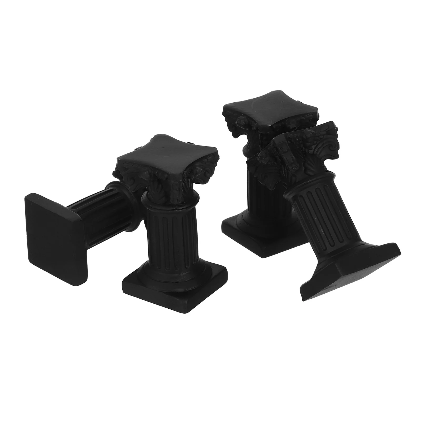 4 قطعة العمود الروماني الراتنج أصحاب عمود صغير الزفاف الجدول زينة عيد الميلاد الكلاسيكية الركيزة النحت عمود روماني الوقوف