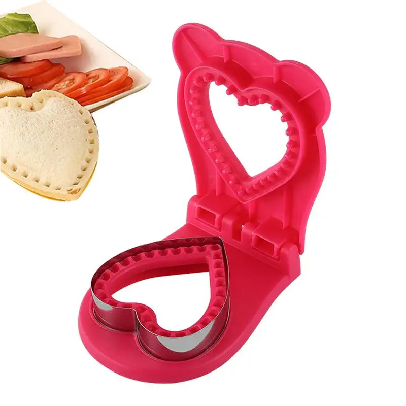 Crustless Sandwich Maker Bread Mold Kitchen Breakfast Dessert Tool Heart Shape Cookie Cutter Bread Sandwich Cutter Edge Banding