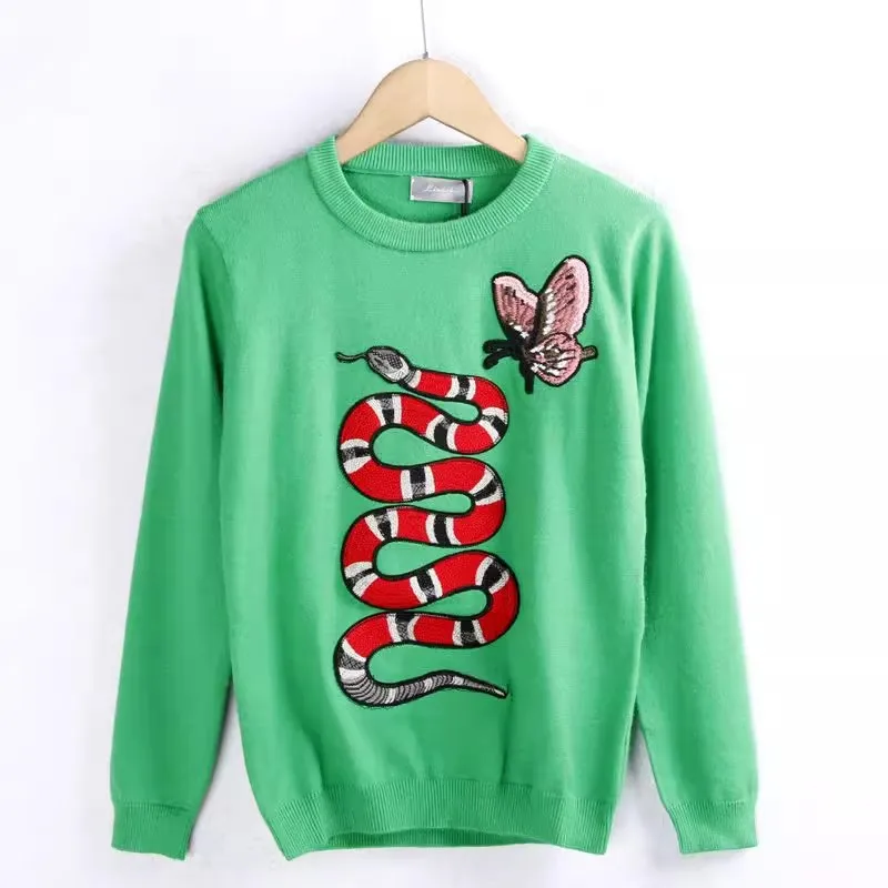 

Embroidered Knitted Slim Fit round Ne Pullover Sweater Inner Wear Versatile Knitwear Dr Haunt Commute Sle Regular Length