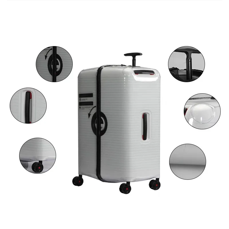 Transparent Cover For Samsonite KE9 Suitcase Protector Case With Zipper Thicken PVC Customized Covers Not Include Luggage