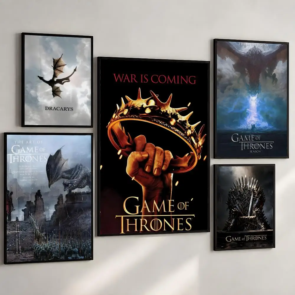 TV Game of Thrones House Stark Poster PP Wall Art Print Removable Water-Resistant Home Decor For Bedroom Apartment Gift