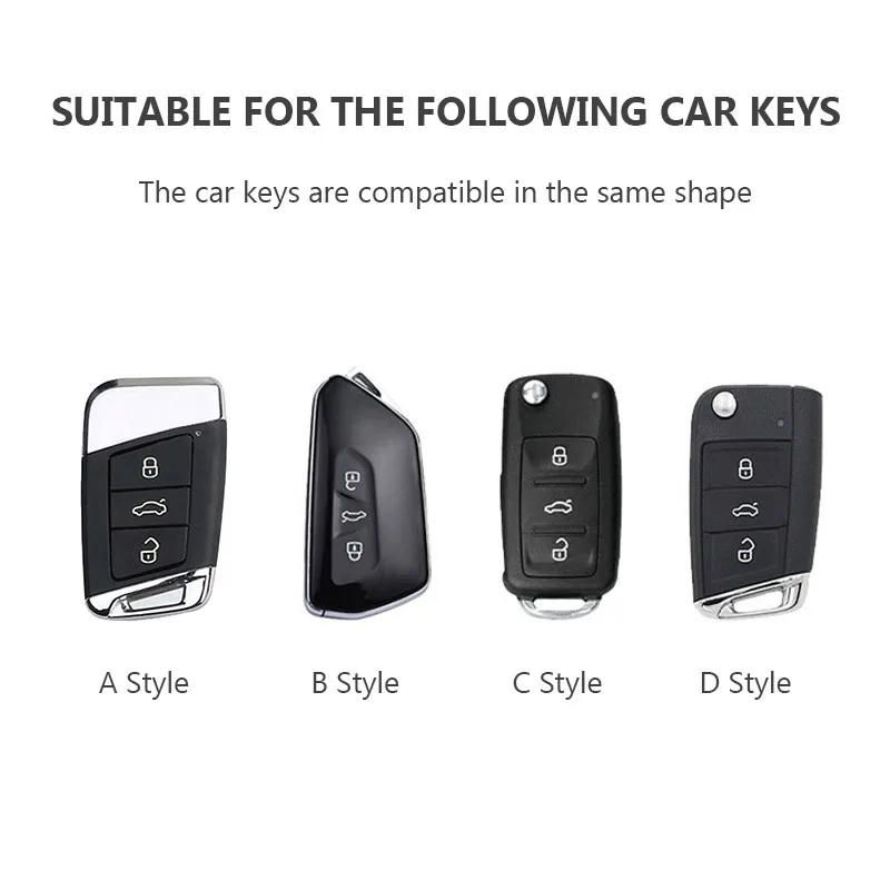 Zinc Alloy Car Key Case Cover Shell Holder for Skoda Volkswagen Golf 4 5 6 7 8 MK 4 7 Passat Beetle Octavia Jetta Leon Tiguan