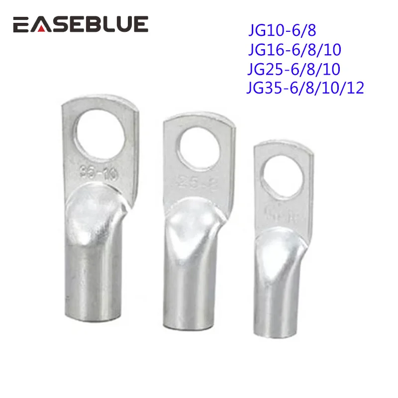 JG10-6/8 JG25/6/8/10 JG35 Terminal Cable Lug M8 M12 10mm2 16mm2 25mm2 Bolt Hole Tinned Copper Cable lugs Battery Terminals