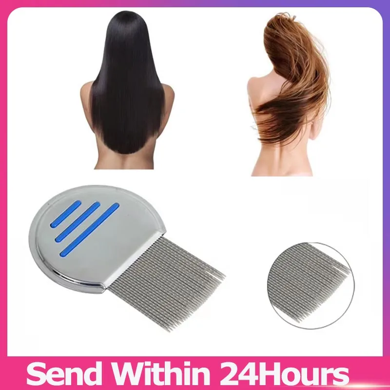 1PC Stainless Steel Kids Hair Terminator Lice Comb Nit Free Rid Headlice Super Density Teeth Remove Nits Comb Hair Tool Dropship