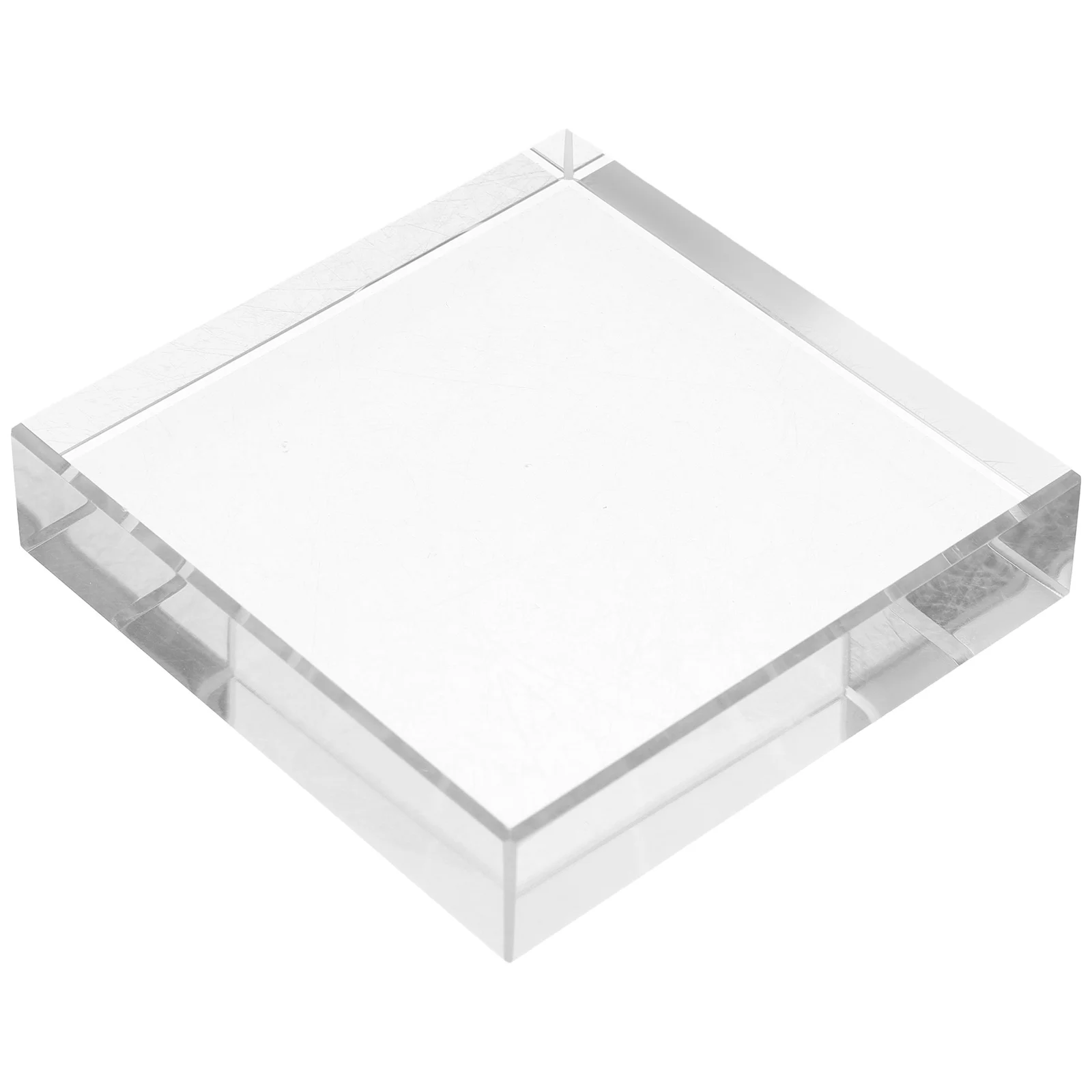 

Crystal Glass Paperweight Clear Square Block for Home Office Desk Decor Heavy Duty Craft Display Reading Table Decoration