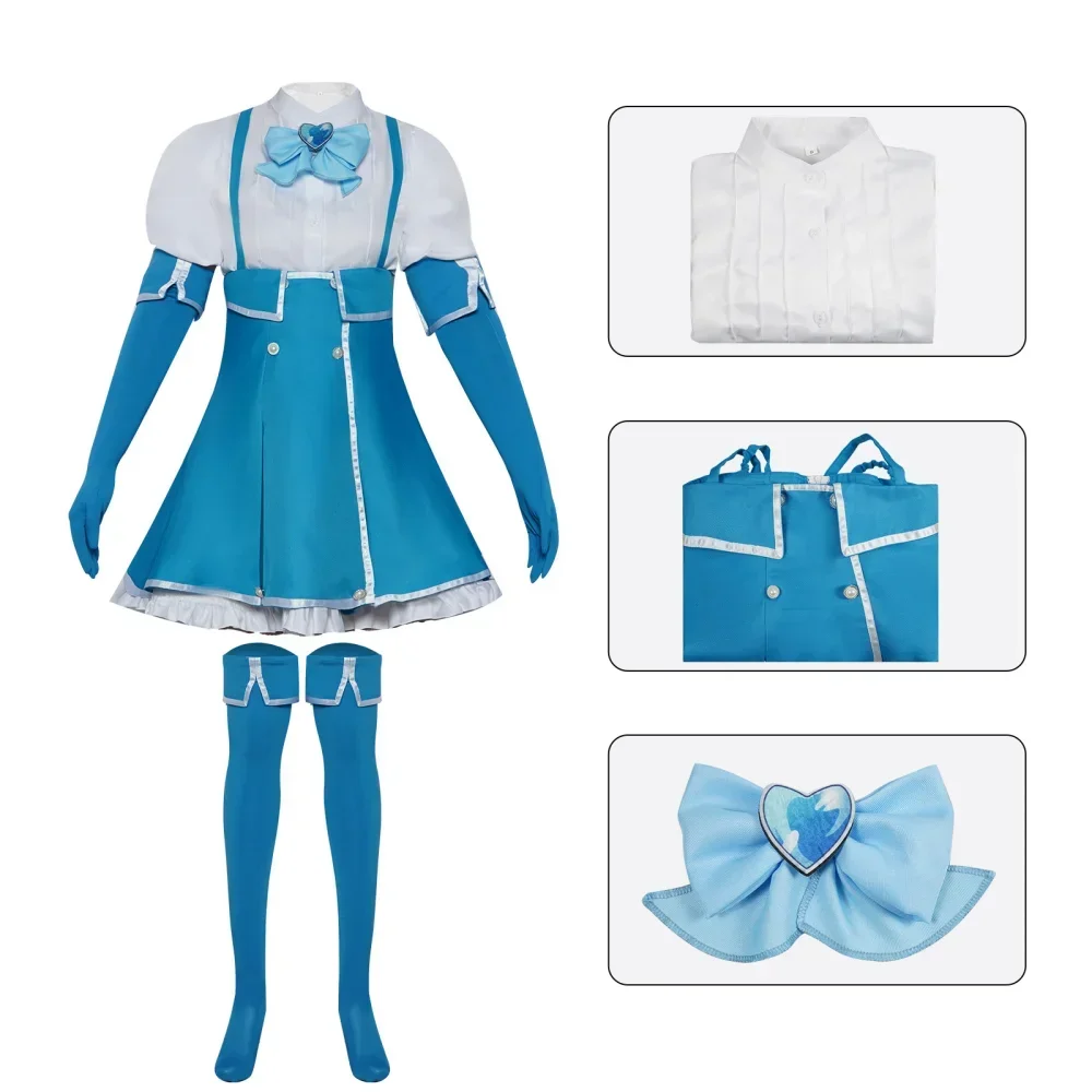 Anime Gushing over Magical Girls Cos Minakami Sayo Cosplay Costume Wig for Women Girl Magia Azur Cos Halloween Costumes