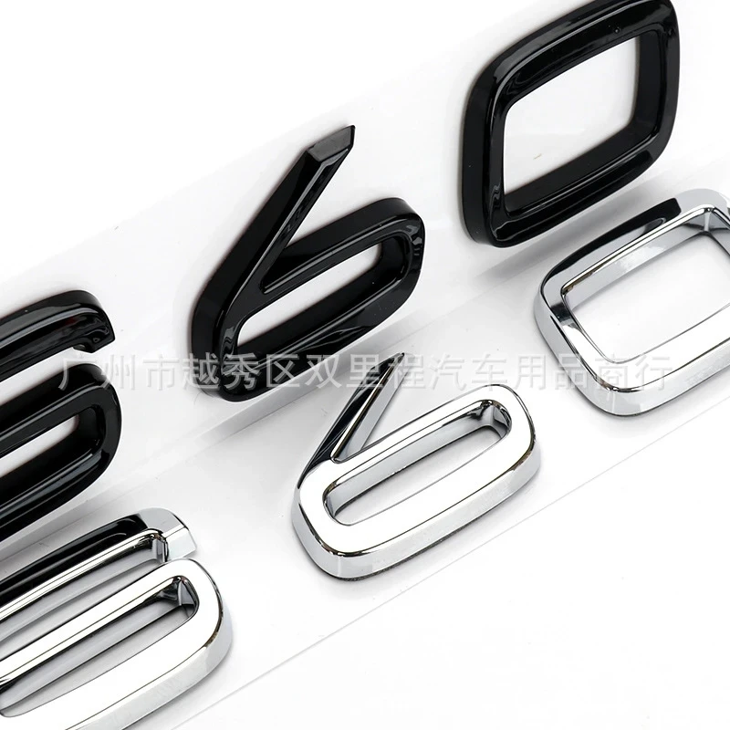 3d Black Car Rear Trunk Letters Emblem Logo Badge Sticker Accessories