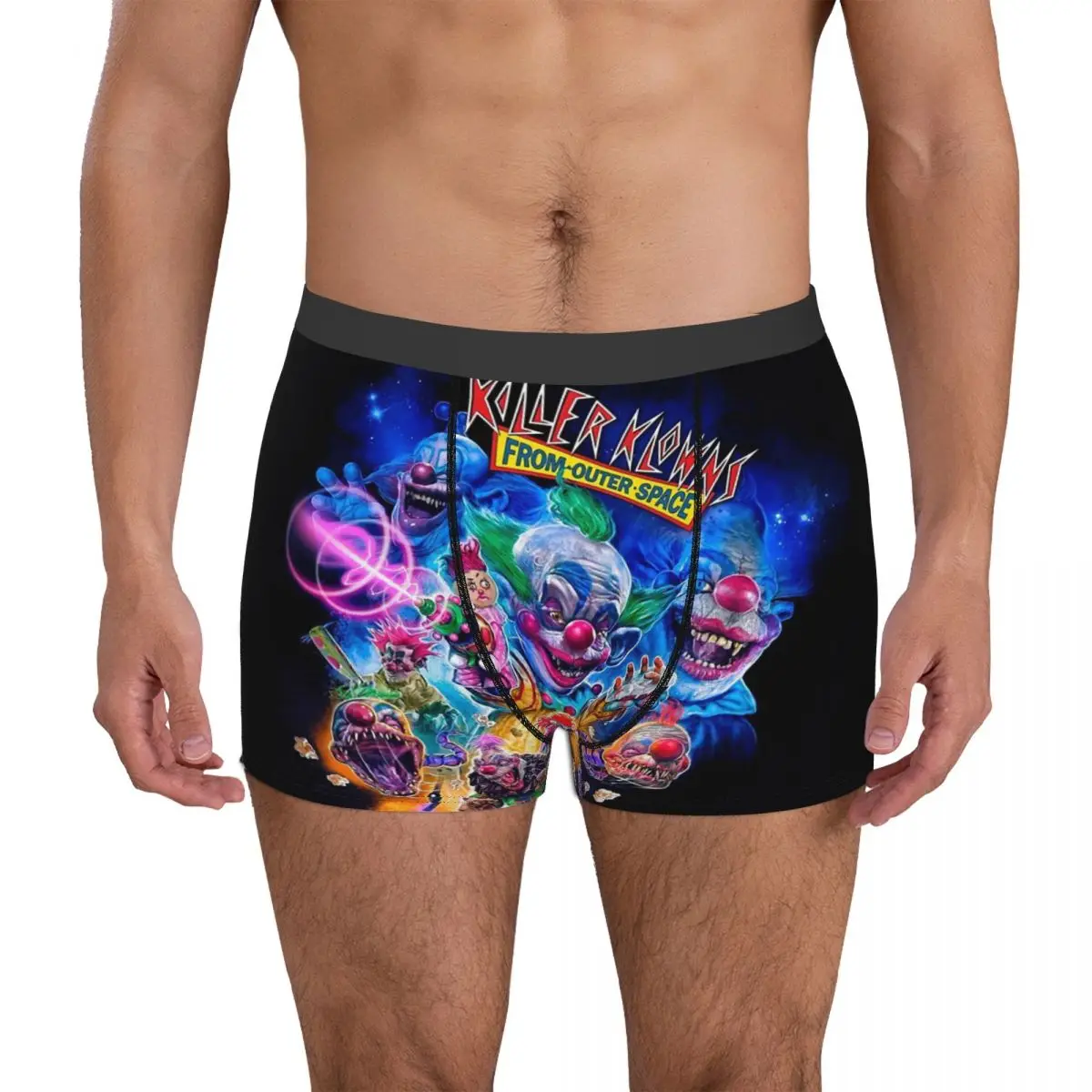 Killer Klowns From Outer Space Horror Film Man's Printed Boxer Briefs Underpants Highly Breathable Top Quality Birthday Gifts image 5