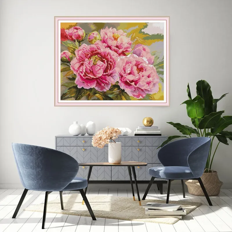 

Joy Sunday Sets for Embroidery Cross Stitch Flowers Plant DIY Needlework Kits Embroidery Patterns Chinese Cross Stitch Print