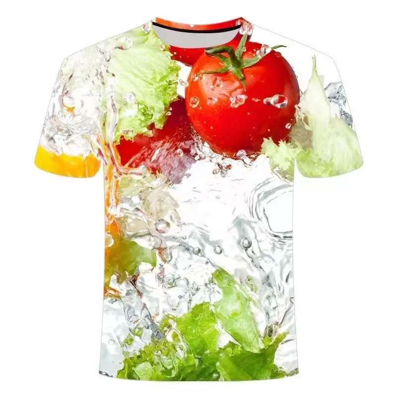 

Vegetable Pepper Graphic T Shirt for Men 3d Printed T-shirt Womens Clothing Summer Casual O Neck Short Sleeve Funny Kids Top Tee