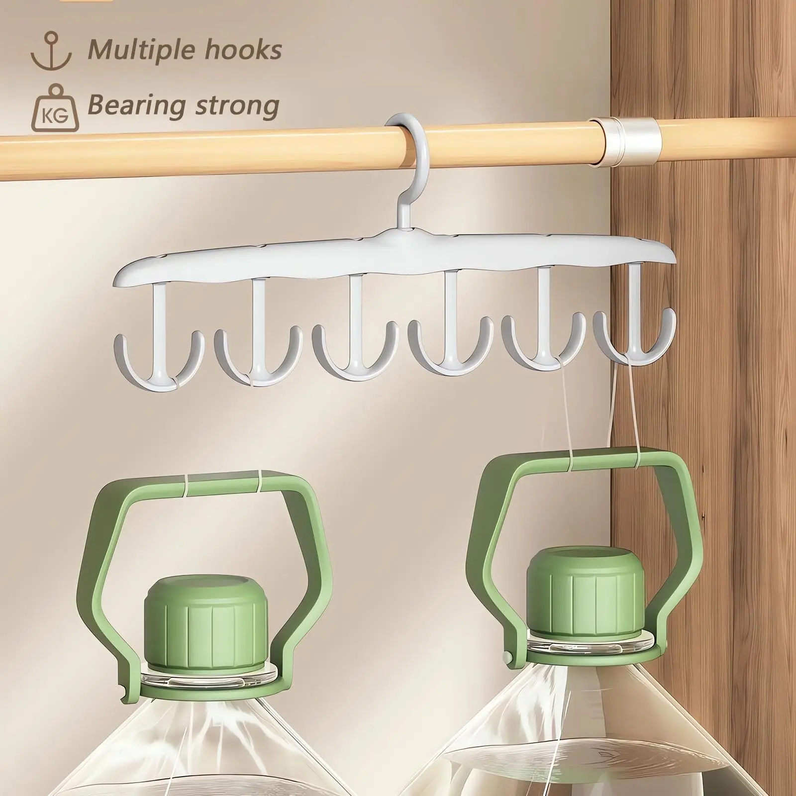 Multi Rotating Display Hangers for Closet, Bra Organizer, Scarf, Belt, Tie, 12 Hooks Rack for Women and Men, Saving Space