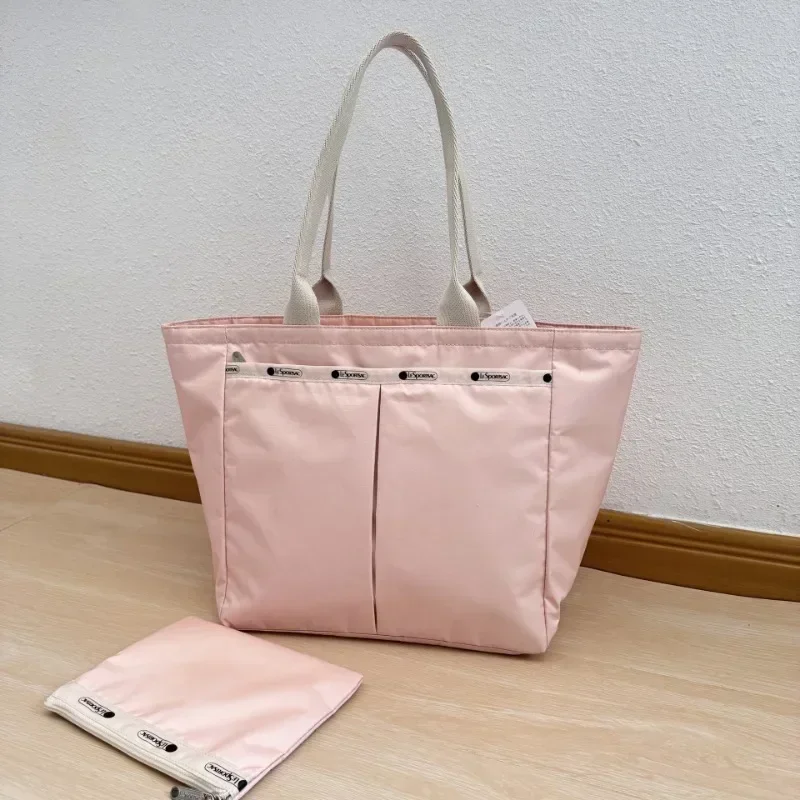 Classic Everyday Versatile Casual Pink Large Tote Bag Cartoon Office Worker Shoulder Crossbody Portable Mommy Bag Halloween Gift