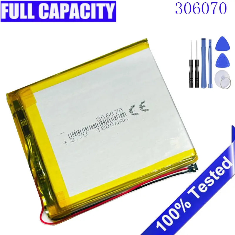 3.7V 1800mAh 306070 For PocketBook 614/614W/615/615+/616/617/624/625/626/626+/627/628/630/632/632+/633/636/640/641/678 Battery