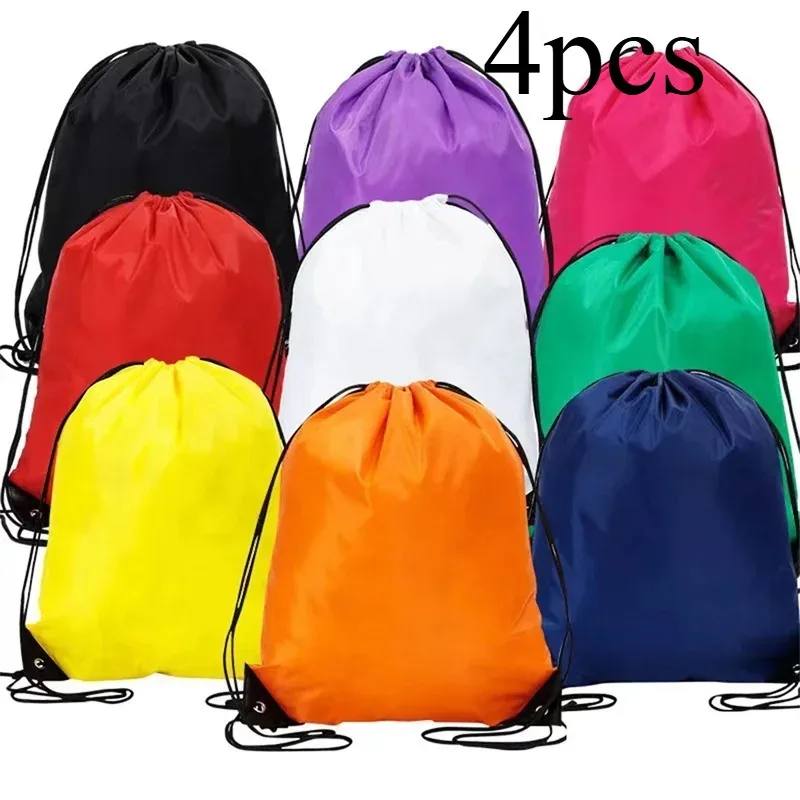4pcs Personalized Drawstring Bags, for Wedding Birthday Graduation Favors, Christmas Halloween Gift Bag