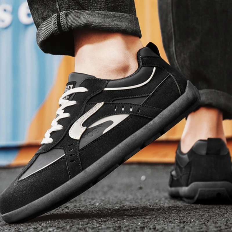 

Men's Casual Sports Shoes with Low Heel Round Toe Soft Sole Multi-color Design Fashionable Large Size Walking Board Shoes