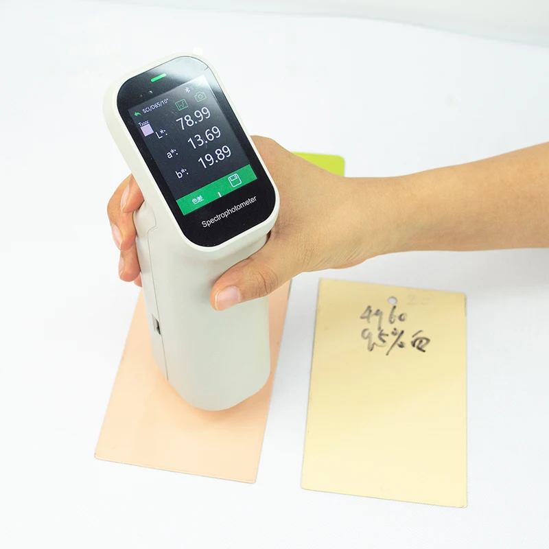 Portable Colorimeter for Measuring dE*ab, LAB, Touch Screen Operation, Painting, Printing Plastic and Textile Quality Inspection