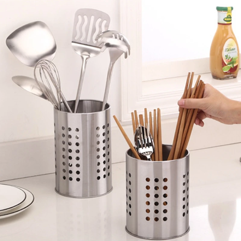 Utensil Drying Rack Chopstick Holder Stainless Steel Silverware Cutlery Dish Drainer Basket Dryer Rack for Kitchen Countertop