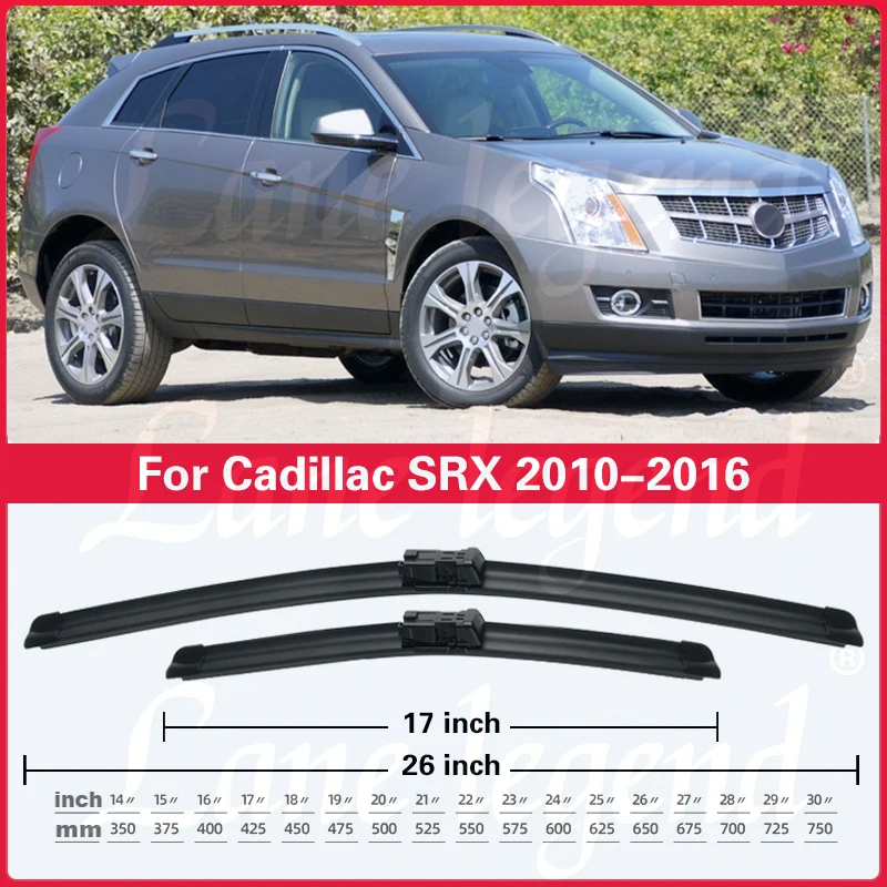 For Cadillac SRX 2010 - 2016 Car Front Rear Windshield Windscreen Wiper Blade Rubber Car Rain Brush Accessories 2015 26\