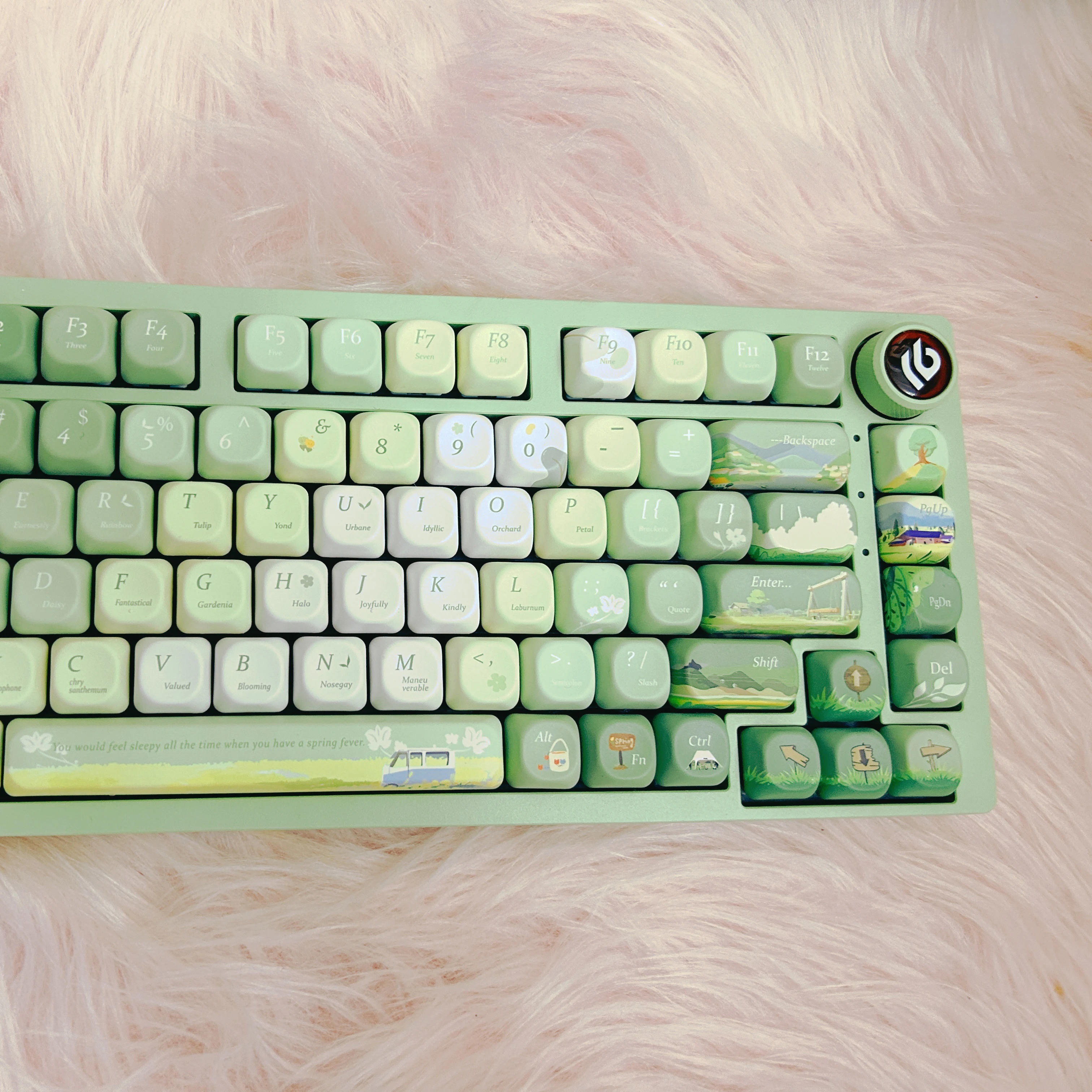 

130 Keys MOA Profile PBT Keycaps Spring Outing Themed Dye Sub Keyboard Keycaps for Cherry Gateron MX Switches Gaming Keyboards