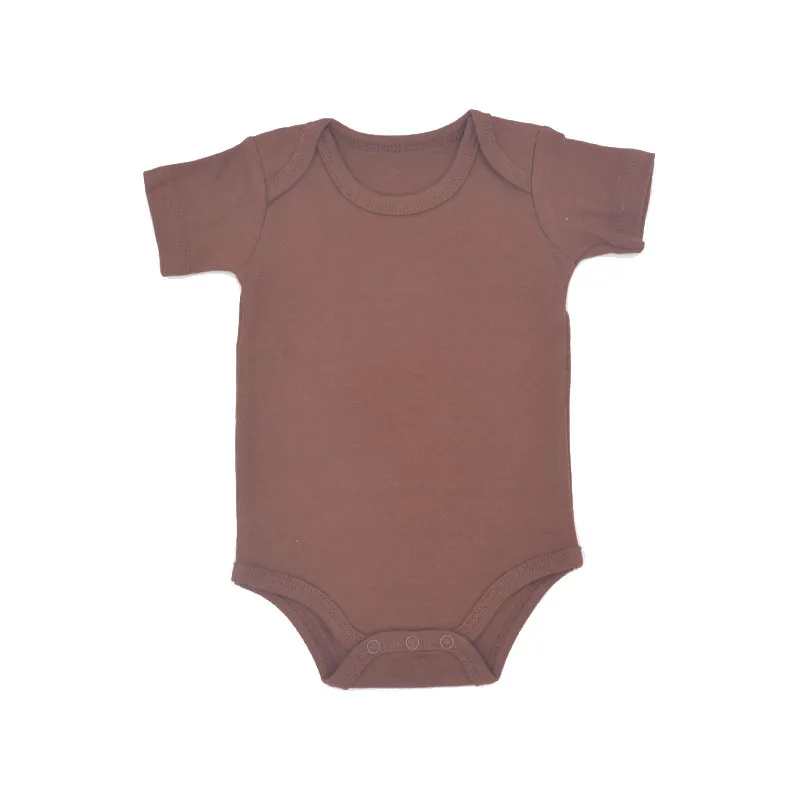 0-2Y Baby Bodysuit 80cm Girl 100% Cotton Summer Boutique Baby Clothes Boy Newborn Grey Green Purple Orange Plain White Rompers