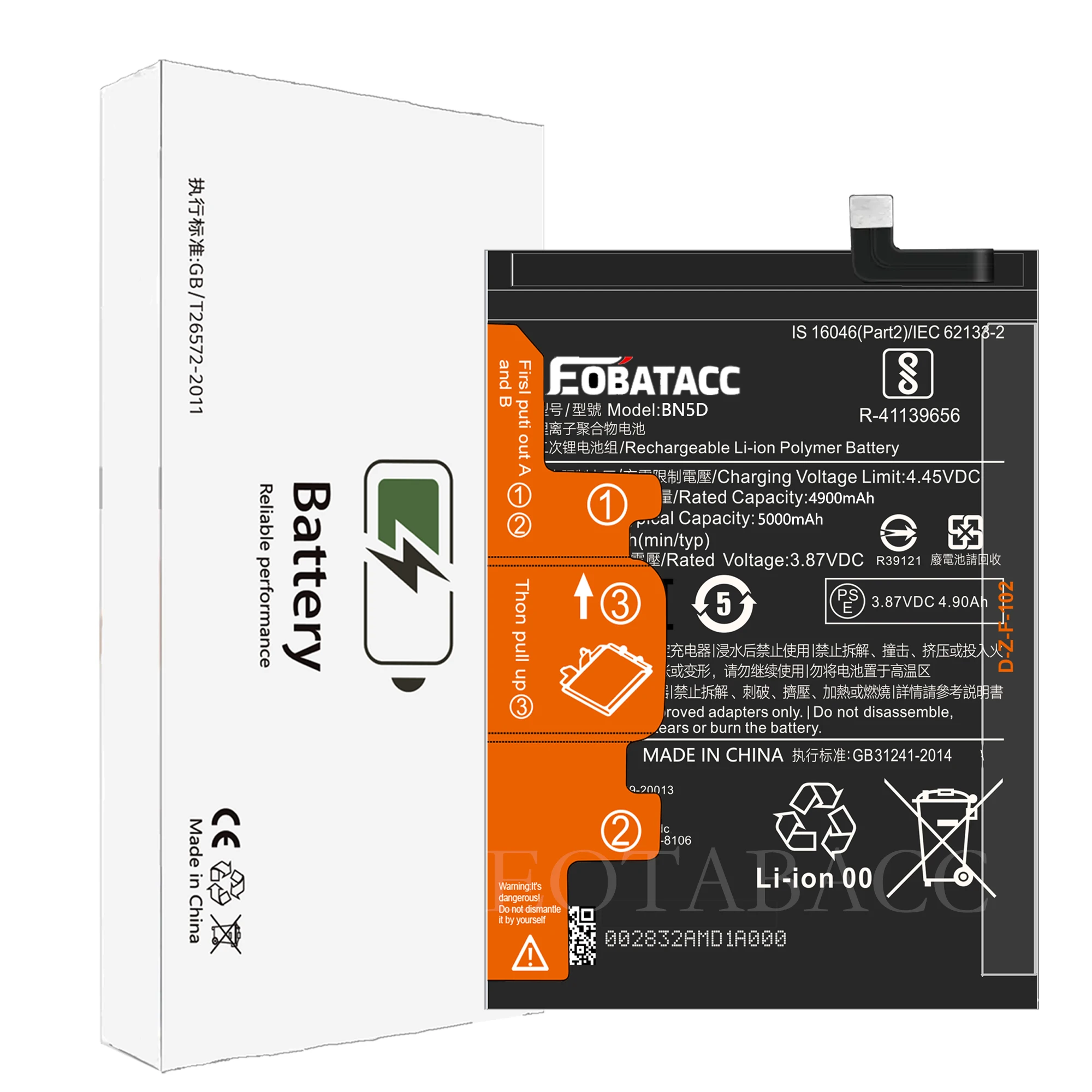 EOTABACC New 100% Original BN5D Battery For Xiaomi RedMi Note 11/Note 11S 4G/M4 PRO 4G/Redmi Note 12S/Redmi Note 11 4G Mobile Ph