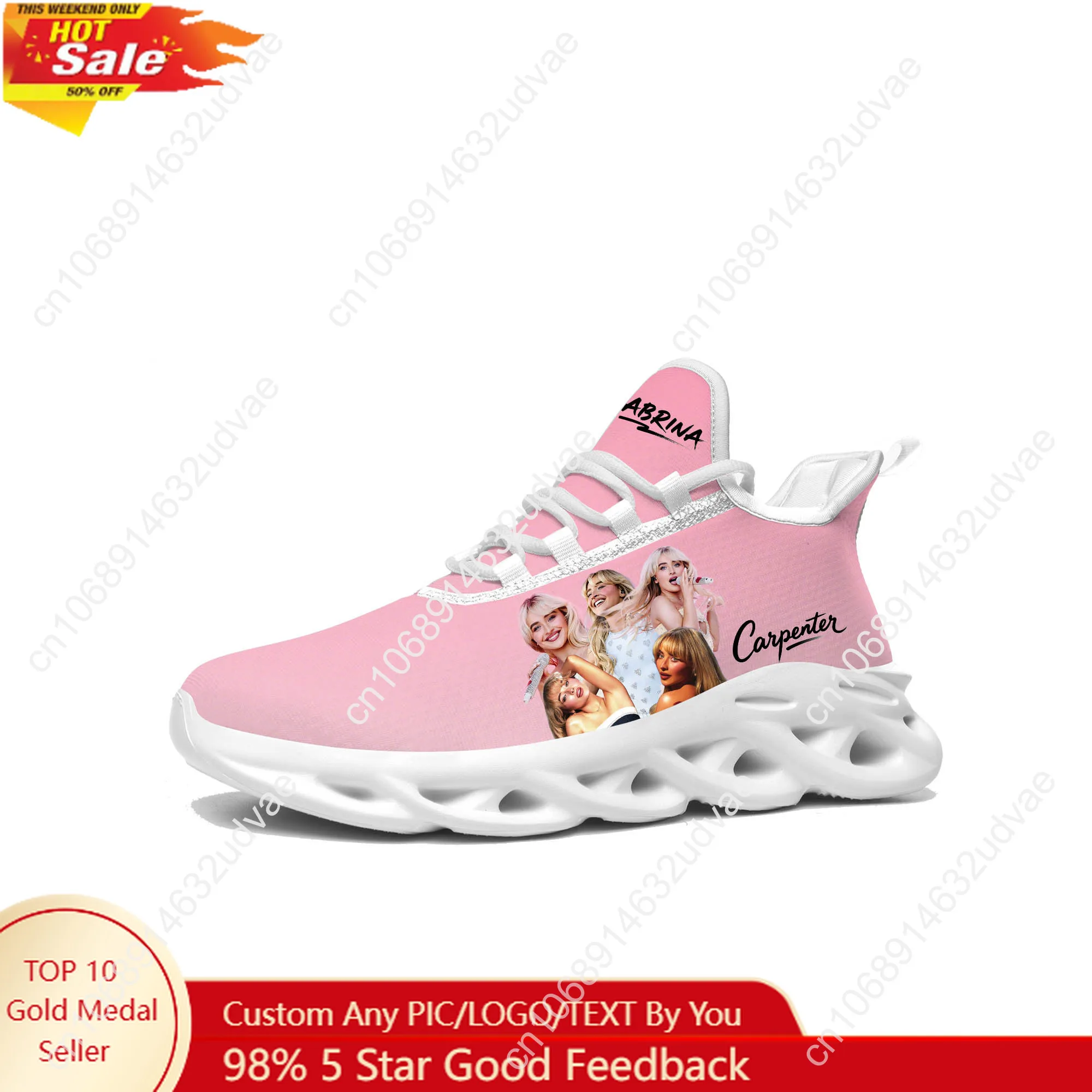 

Sabrina Carpenter Sports Sneakers Mans Womans Running Shoes Pop Singer Sneaker Lace Up Mesh Durable Footwear Custom Shoe White