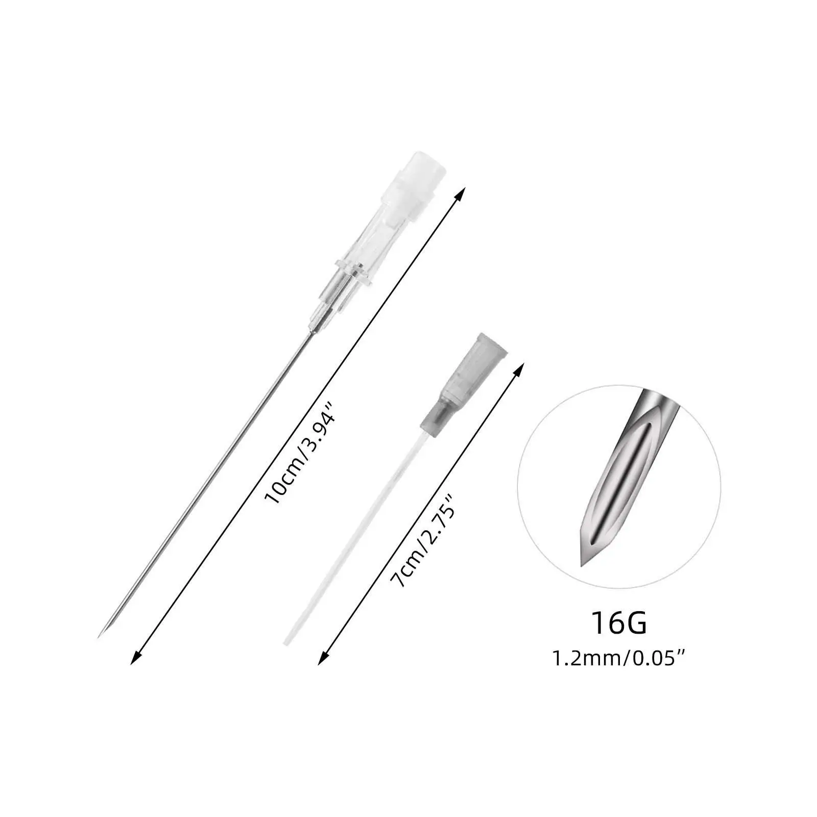 Piercing Needles with Tube for Nose Ear Body Piercings Stainless Steel Catheter Piercing Needles Tattoo Piercings Tool