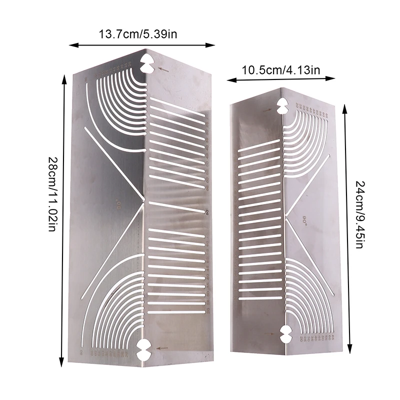 Aluminiumlegierung PrecisionFlex Winkelmesslineal Multifunktionales Lichtbogenmarkierungsmessgerät Werkzeug Grad Quadratisches Holzbearbeitungs-Winkellineal