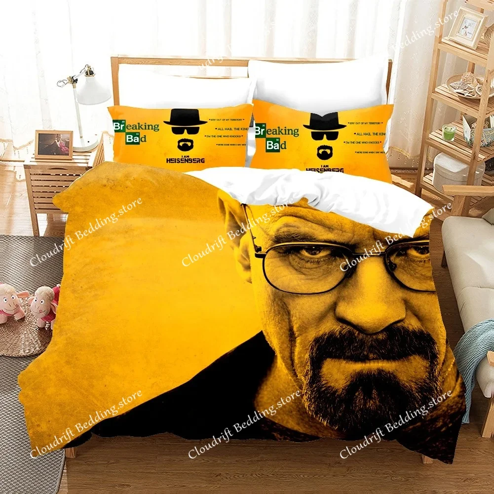 Queen Bed Comforter Sets Pillowcase Bedding Set Double Size Art Duvet Covers Quilt Cover B-Breaking Bads Fashion Linen Home029