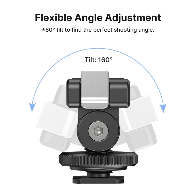 Ulanzi CA22 Cold Shoe Mount Adapter for DJI OSMO ACTION 3/4 with 1/4 Threaded Screw Adapter for Photograph Camera Magic Arm