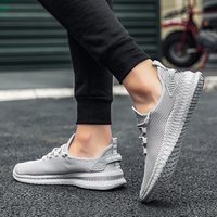 lightweight lace-up luxury men's sneakers tenis sport sports and leisure men's running shoes chassure gray slimming fashion YDX2