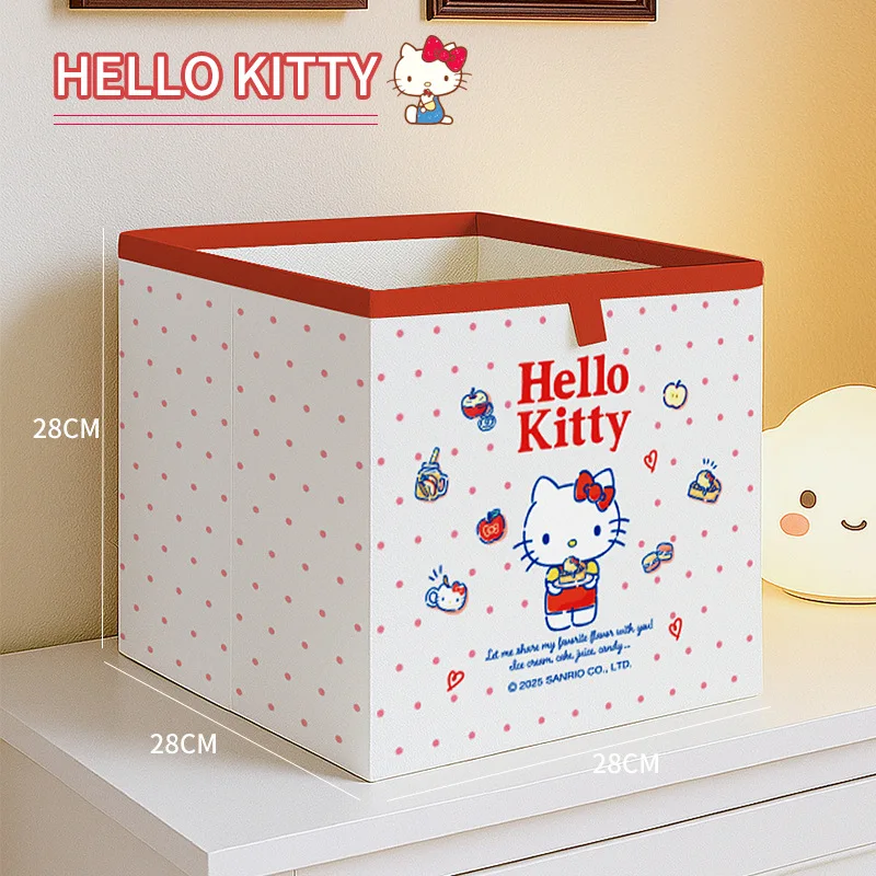 Kawaii Sanrio Desktop Storage Box Foldable Toy Sundries Underwear Cosmetic Stationery Organizer T-Shirt Wardrobe Storage view 4