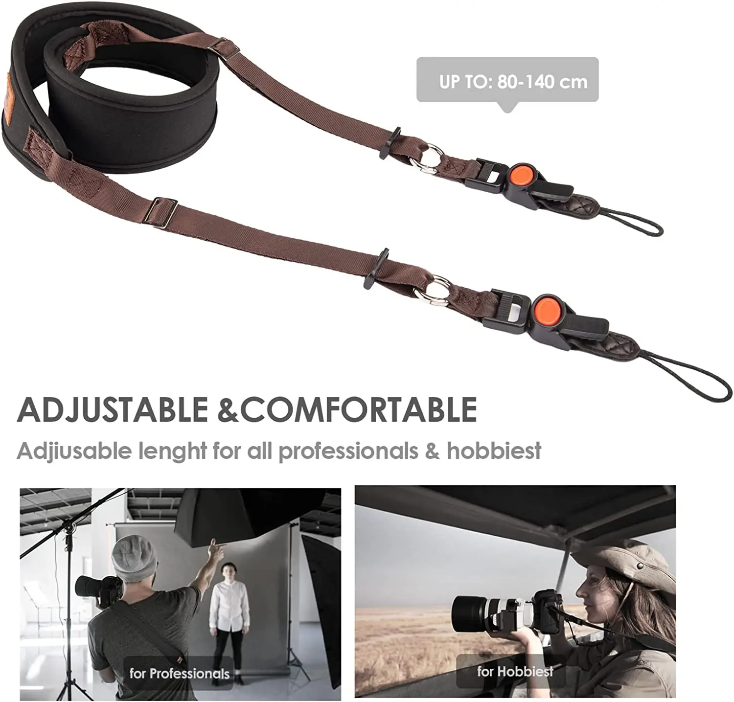 Uniwersalny pasek do aparatu Leica Canon Fuji Nikon Olympus Panasonic Sony aparaty regulowany pasek na szyję na ramię