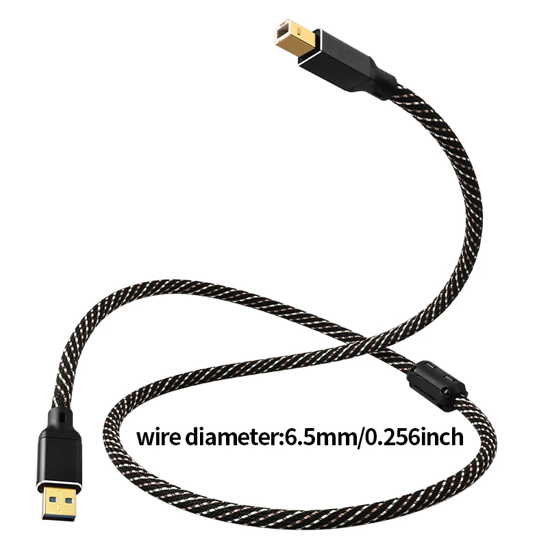 YYTCG HiFi USB 3.0 A-B Audio Cable, OFC DAC Decoder Cord for PC Sound Card Speaker Connection